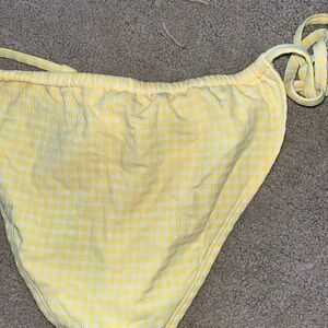 Yellow Gingham Bikini Bottom